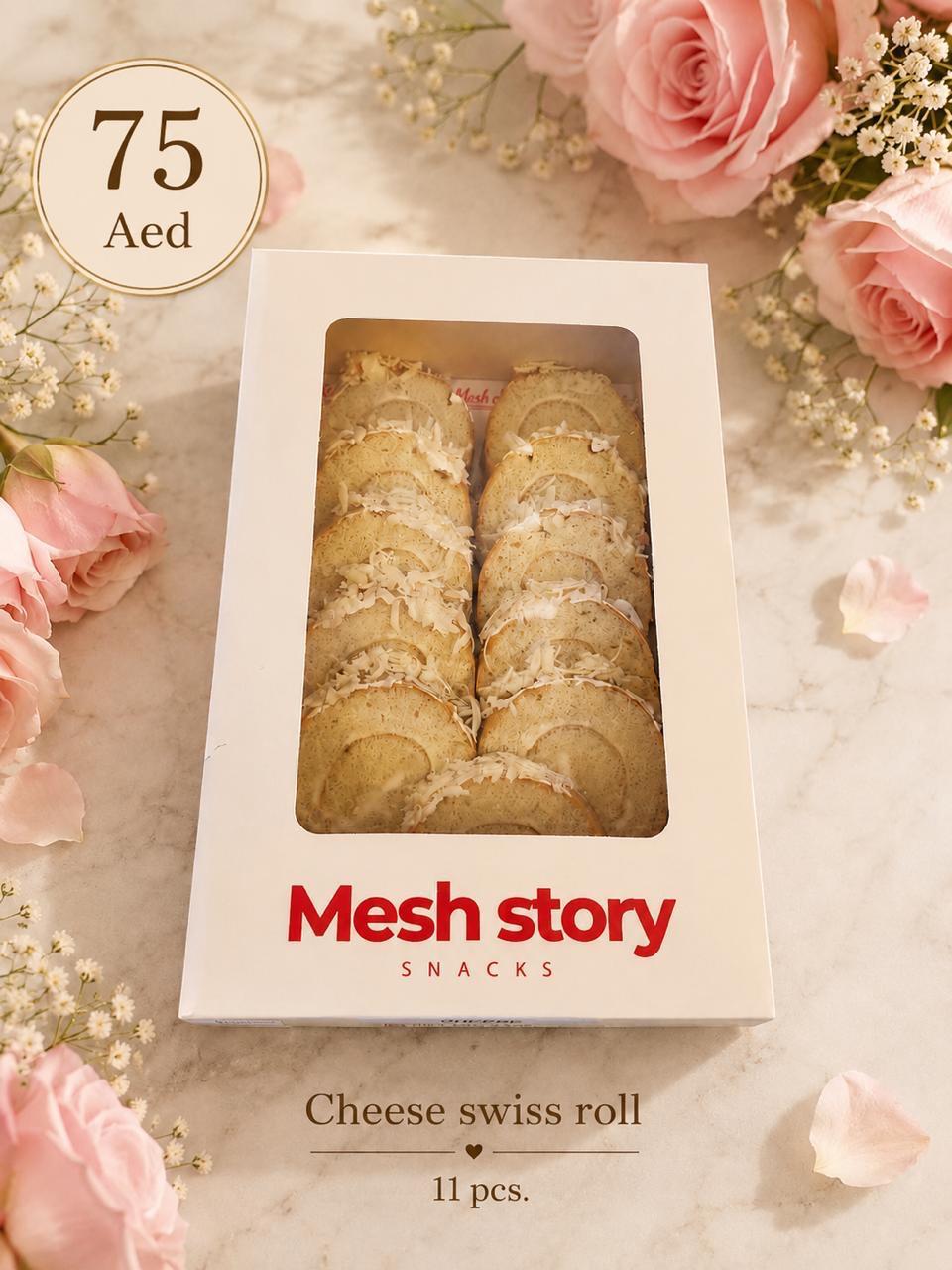 Cheese Swiss Roll - cheese swissroll 11pc box