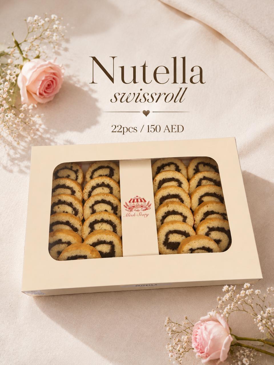 Nutella Swiss Roll - nutella swissroll 22pc box