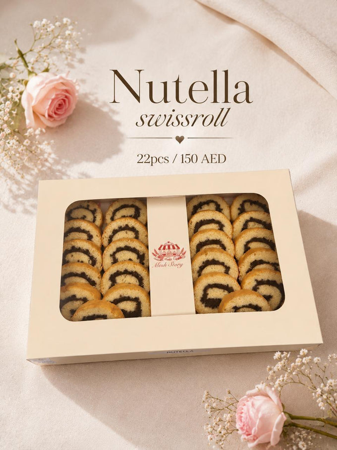Nutella Swiss Roll - nutella swissroll 22pc box