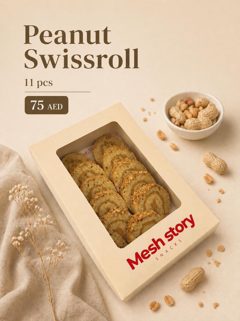 Peanut Swiss Roll - 11 pcs - authentic Mesh Story product photo