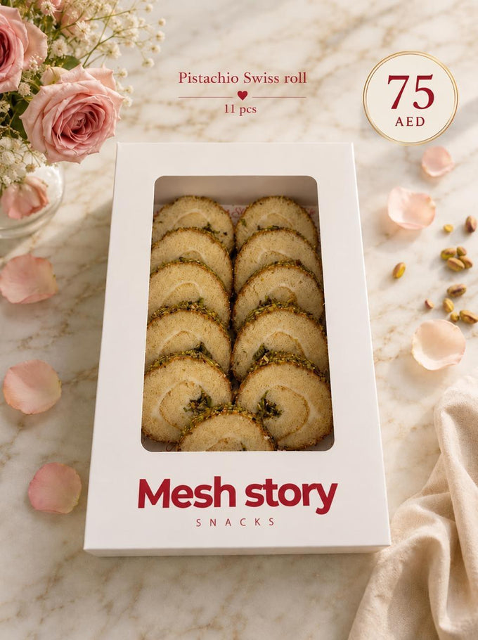 Pistachio Swiss Roll - pistachio swissroll 11pc box